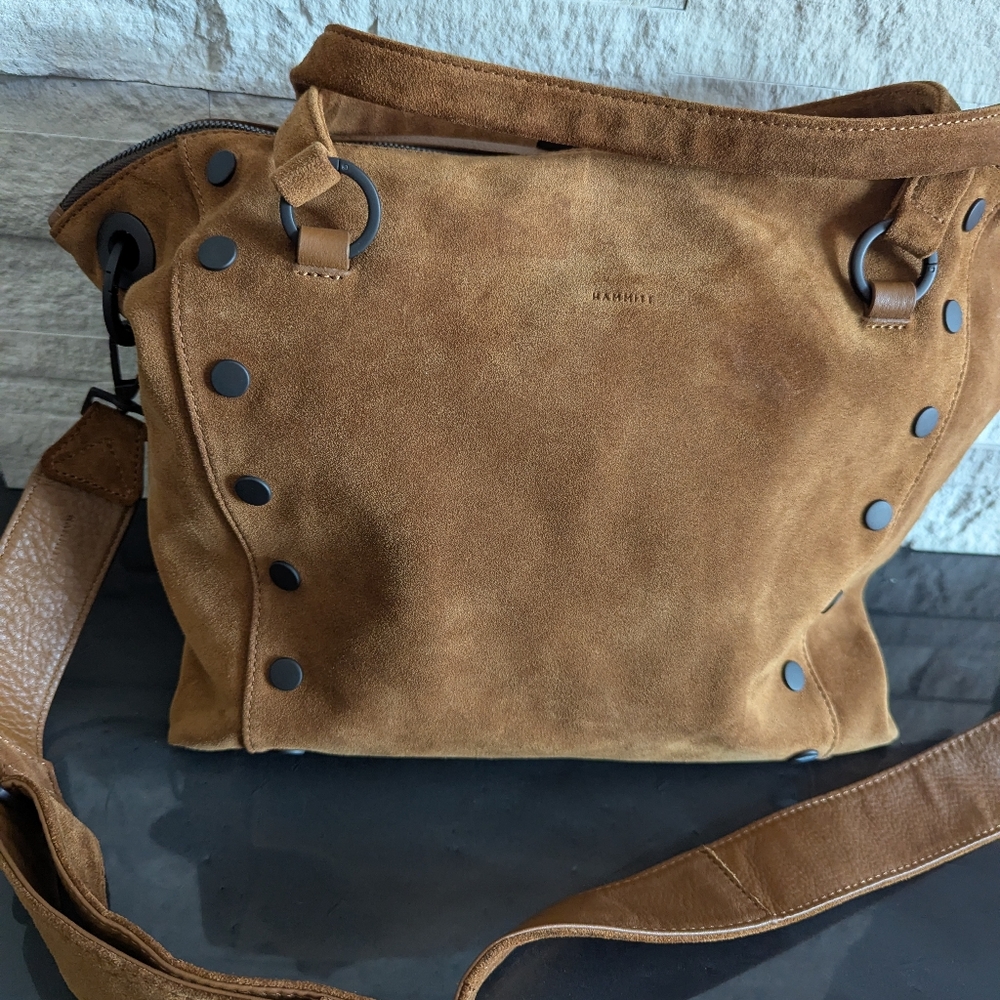 Hammitt Large Daniel Mahogany Suede